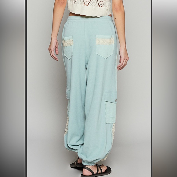 ❤️ 153 POL thermal crochet mix jogger pants - Picture 2 of 5